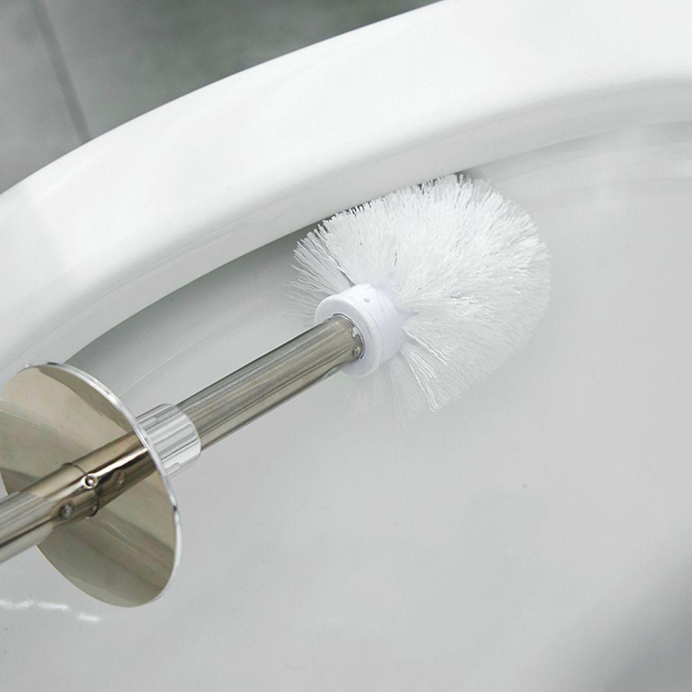 Populer Sikat Toilet Air Anti Bocor Pembersih Mandi Dengan Alas Stainless Steel Toilet Brush Holder Set