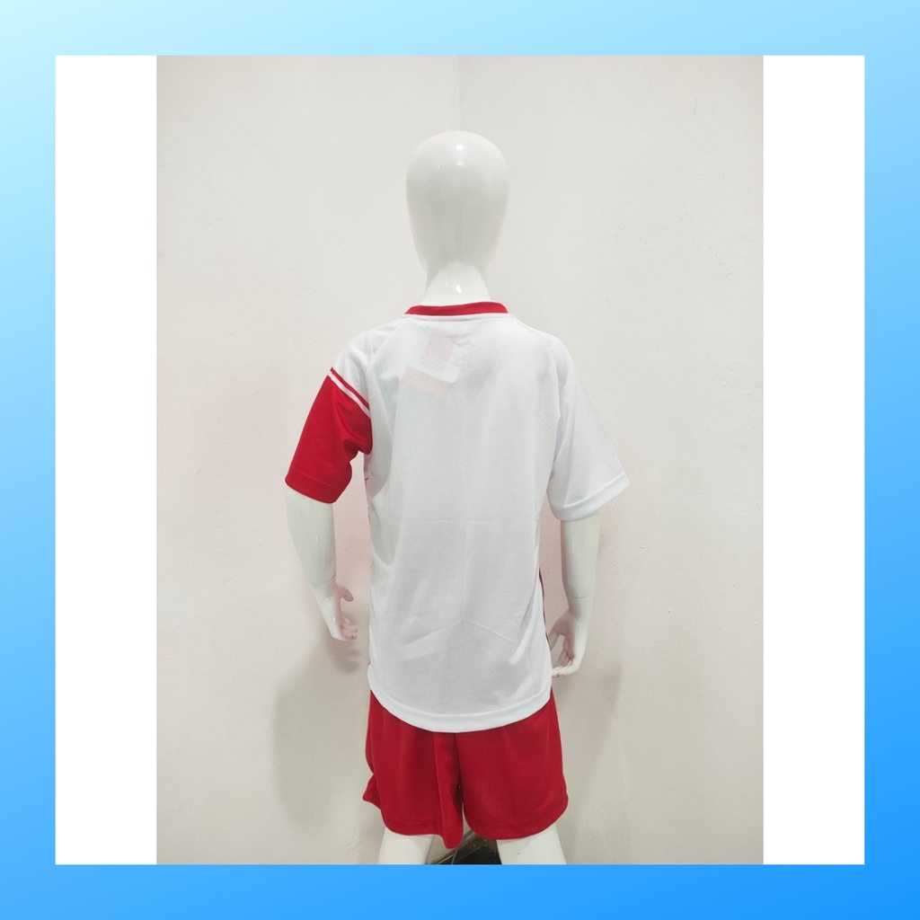 Kaos badminton anak laki-laki jersey bulutangkis baju celana setelan jersy perempuan stelan t-shirt outfit seragam kostum print olahraga casual suit pakaian jarsey oblong apparel sports jersi sudirman thomas uber cup bulu tangkis ST.L157 putih polos