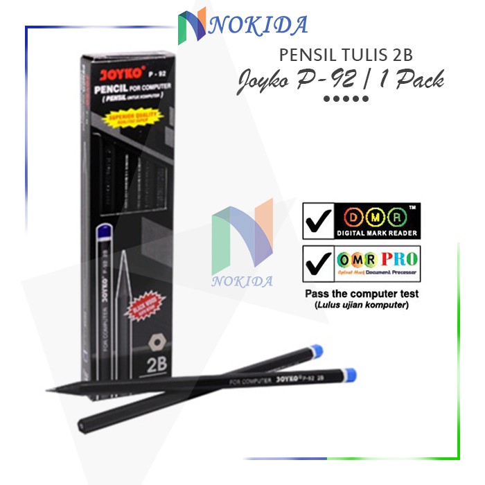 

Nokida Pensil 2B Kayu Hitam Joyko P-92 1 Pack / Pencil Gambar / Pesil Pinsil Alat Tulis 1 Pak Ujian