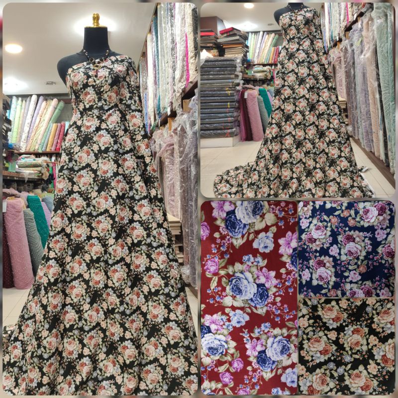 Kain Katun Jepang Motif Bunga Cantik TK 004