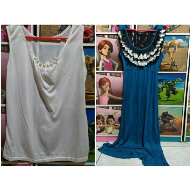 PRELOVED, TANK TOP DAN DRESS PANJANG