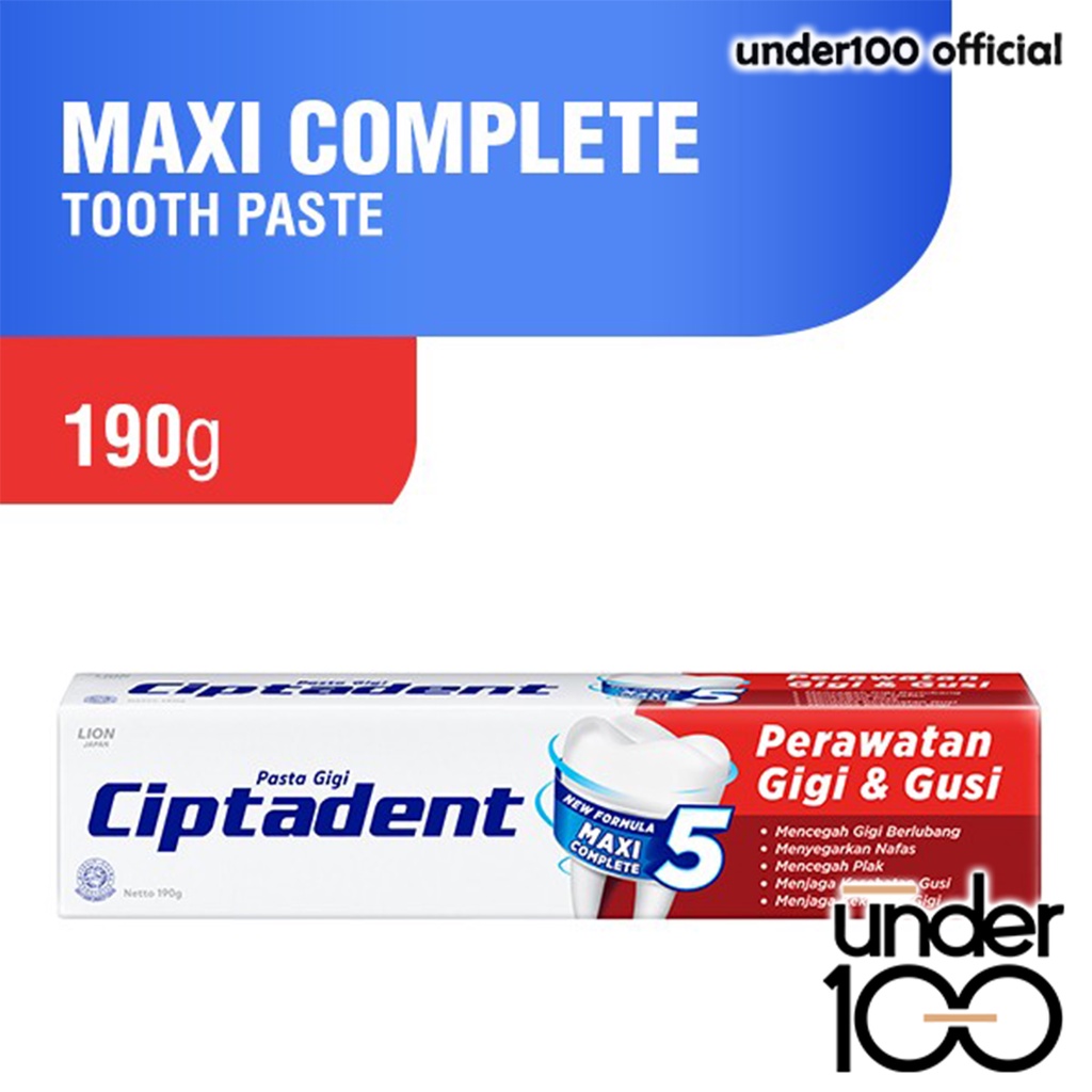 ❤ UNDER100 ❤ CIPTADENT Pasta Gigi Maxi 12 Plus | Perawatan Gigi &amp; Gusi | Pencegah Gigi Berlubang | Toothpaste | HALAL BPOM