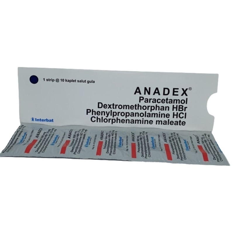 ANADEX Strip - Obat Demam Batuk Pilek Flu Termurah