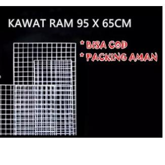 Kawat Ram 95x65 Cm 3mm - Rak Display Aksesoris HP - Rak Gantung putih ,.