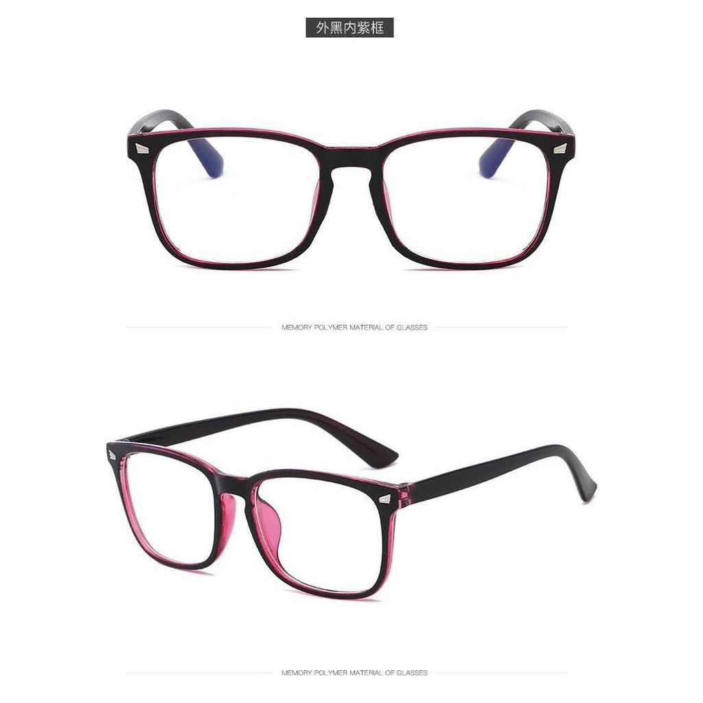 Kacamata Anti UV Radiasi Fashion Optik Sunglasses Wanita Frame Pria Kekinian Korea Murah / TV-59-Purple