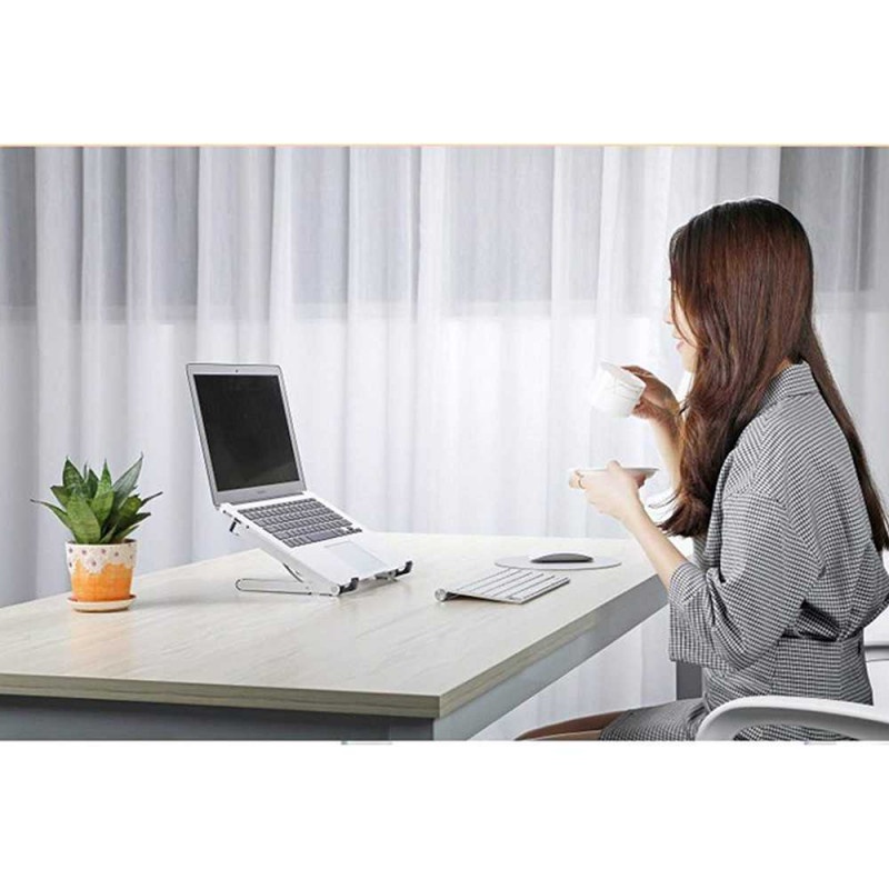 Stand Laptop Holder Lipat Portable Adjustable Foldable Aluminium Alloy