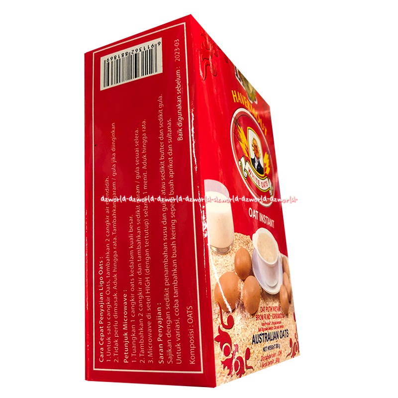 Ligo Havermout 500gr White Oat Instant Oat Putih Australian Sereal Cereal Hafermout Liggo Haver Mout