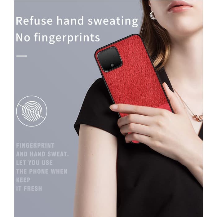 Google Pixel 4 / 4 XL - Fabric Denim Style Back Cover Case