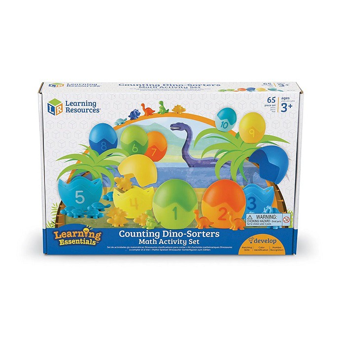 Learning Resources Counting Dino Sorters Math Activity Set Mainan Dinosaurus Melatih Motorik Anak