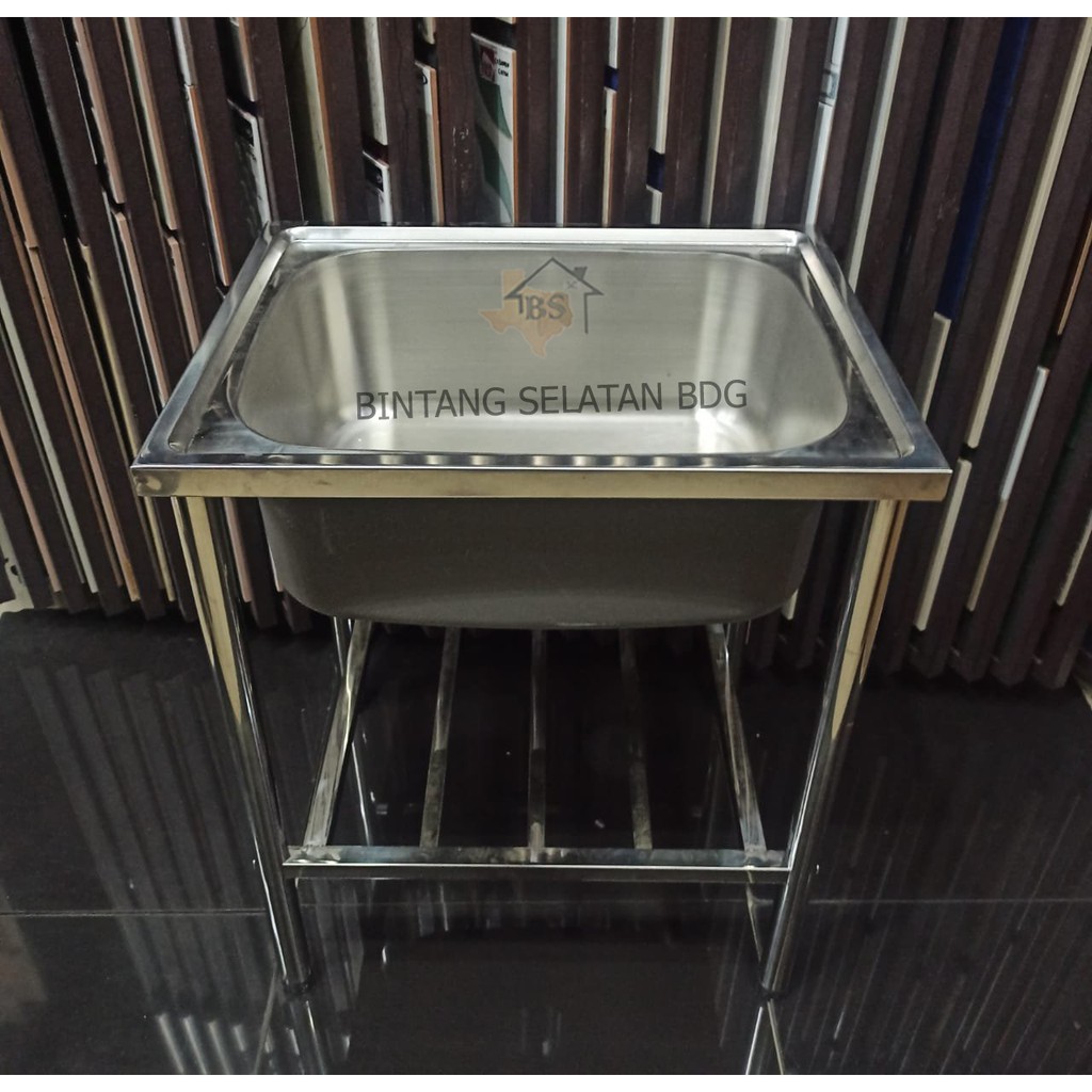 BAK CUCI PIRING / SINK DENGAN KAKI STAINLESS CPK6553 650x530x200mm