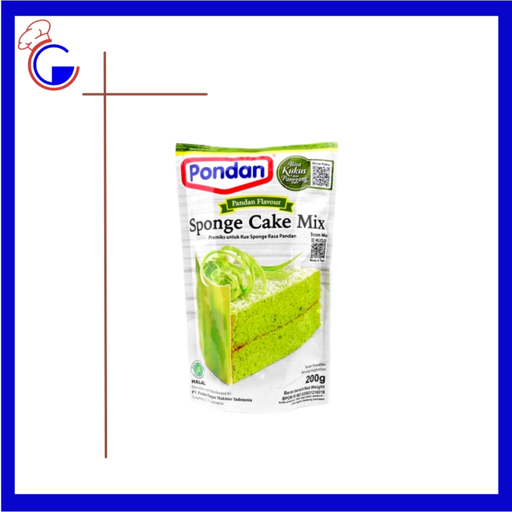 

Pondan Sponge Cake Mix Pandan 200Gr