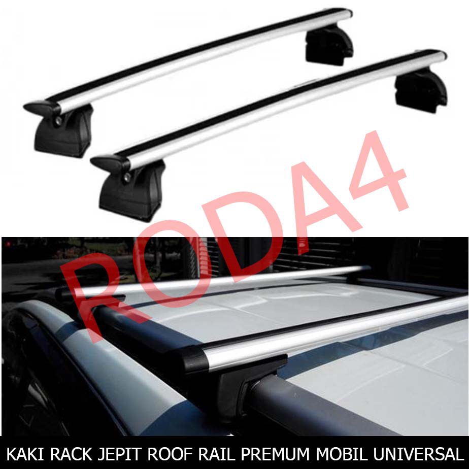 Cross Bar - Kaki Rak PREMIUM Model Jepit Roof Rail Nempel Body