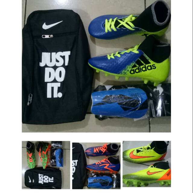 Sepatu sepak bola anak sepaket tas kaoskaki dan deker Sepatu sepak bola anak sepaket tas kaoskaki dan deker