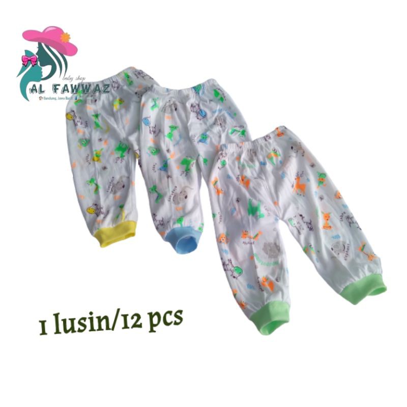 1 lusin celana bayi panjang katun S/M/L/XL