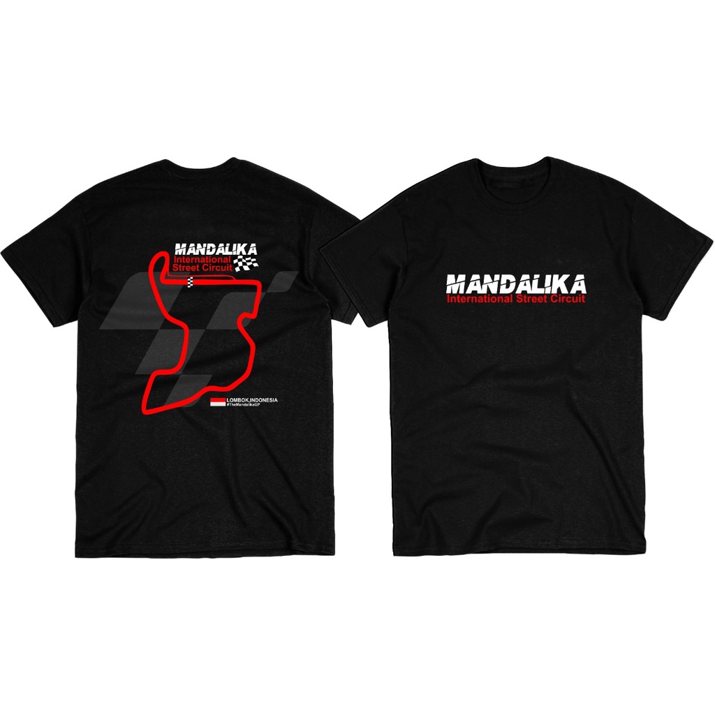 kaos pria wanita lengan pendek all size kaos MANDALIKA circuit racing team original