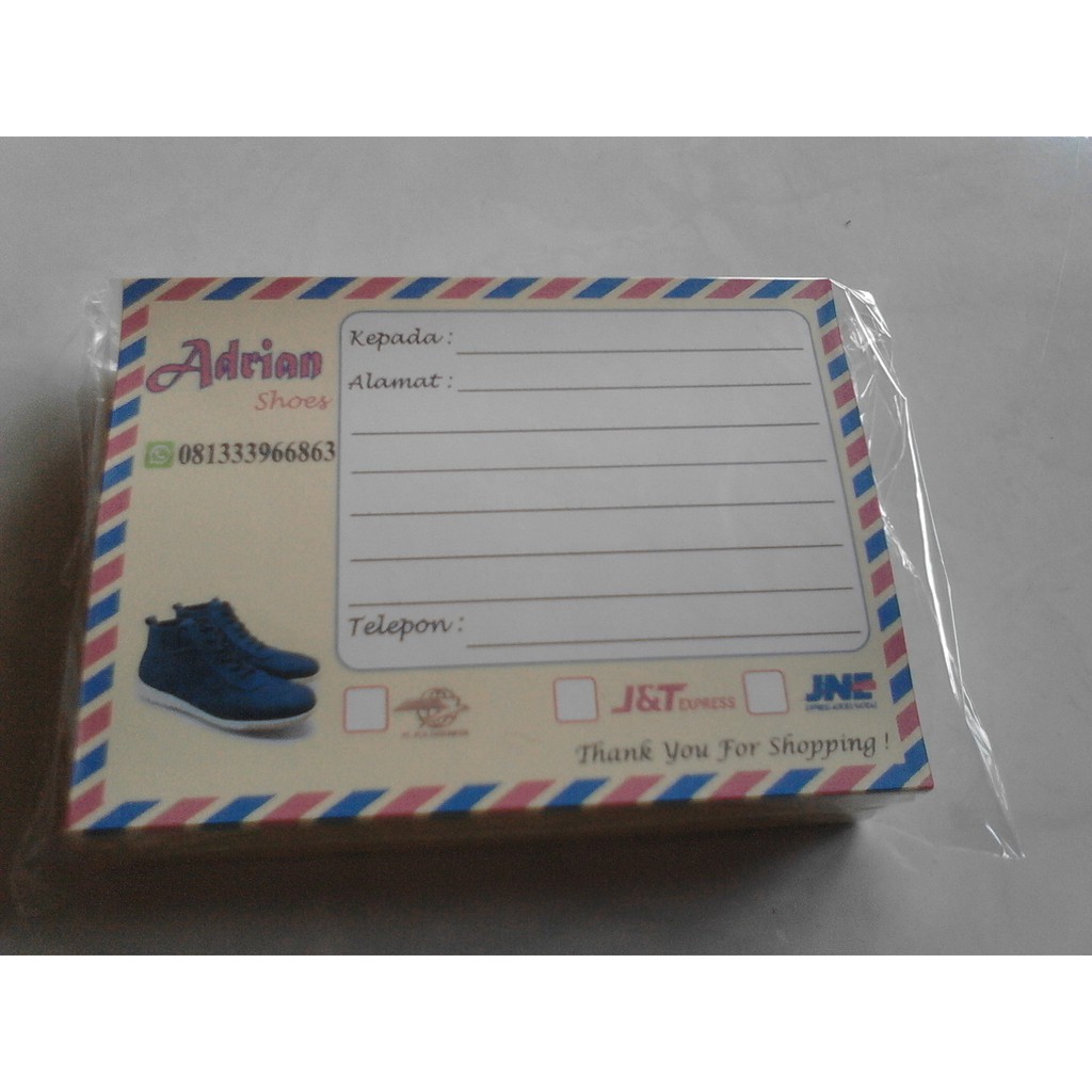 

Label Pengiriman Bahan Stiker HVS