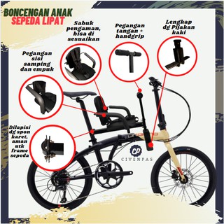 Kursi Boncengan Sepeda Lipat Mtb Mini Exotic Untuk Anak Depan Belakang
