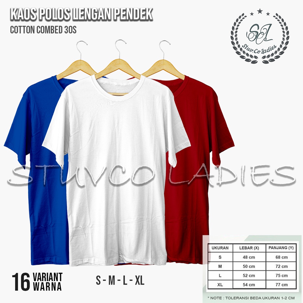 T SHIRT KAOS POLOS KATUN COMBED 30S MAROON PREMIUM PRIA WANITA