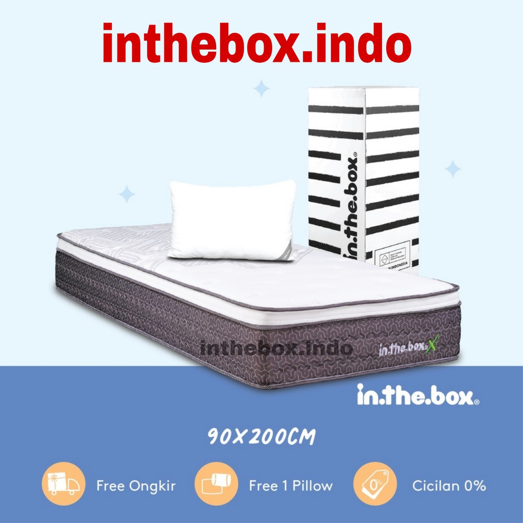 Kasur Spring Bed INTHEBOX X Ukuran 90-120x200/Kasur Busa/Spingbed/Murah/Bagus/Matrass/Tempat Tidur