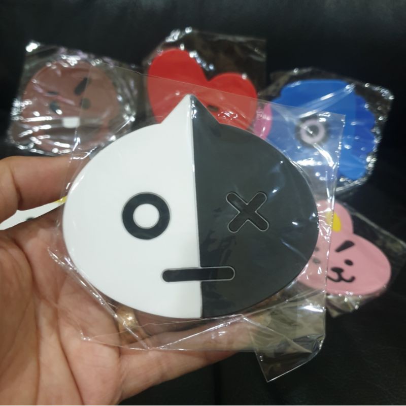 KARET TATAKAN GELAS KPOP BTS ARMY CUTE CARTOON BT21 BANGTAN