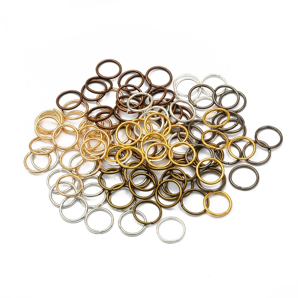 Cincin Jump Ring Bulat Model Terbuka Ukuran 12 / 14 / 16 / 18 / 20mm Untuk Aksesoris DIY