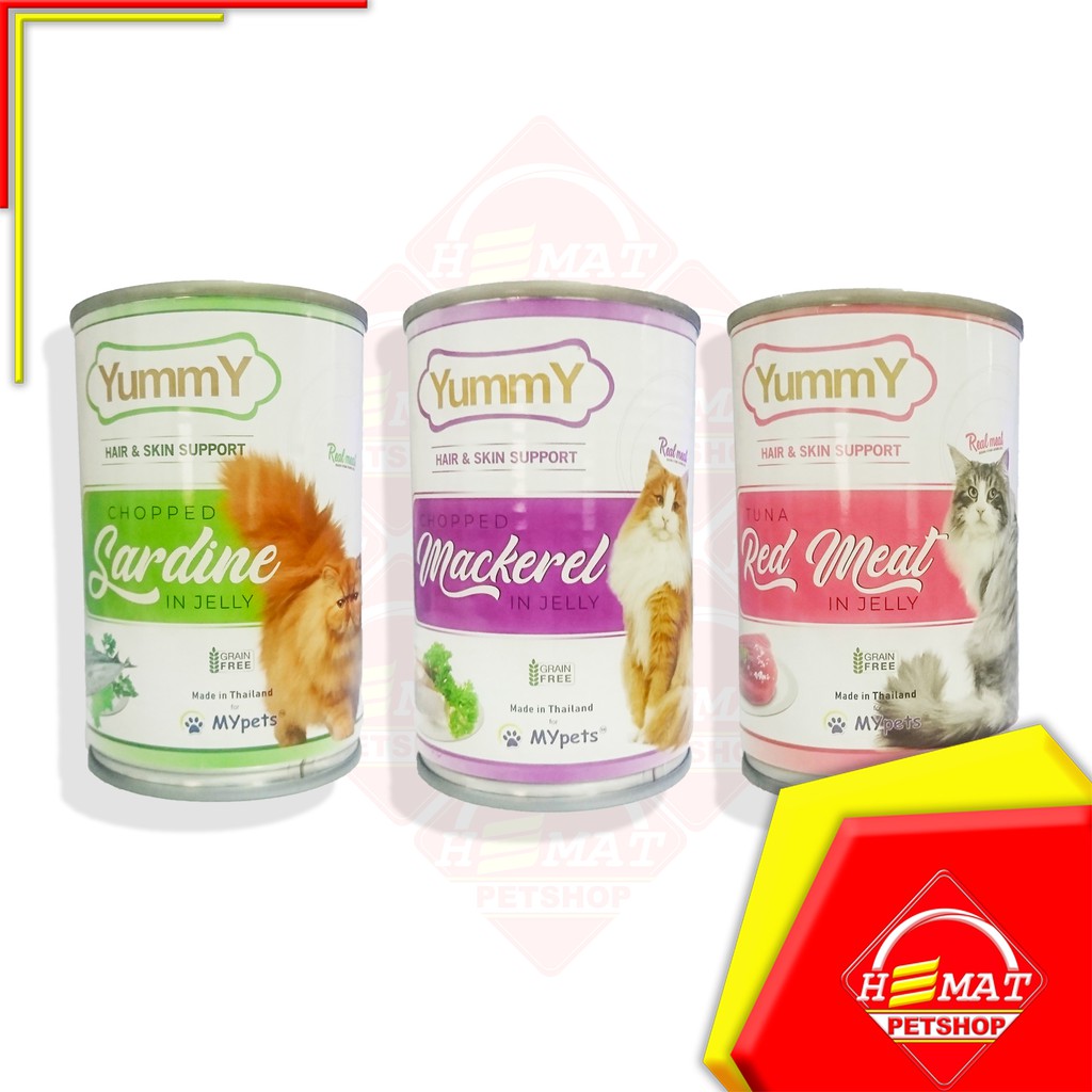 Makanan Kucing Yummy Kaleng 400 gram / Mackerel / Sardine / Tuna / Wet Food