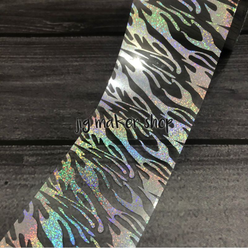 Hologram hot stamping foil zebra, lebar 4cm x 5 meter