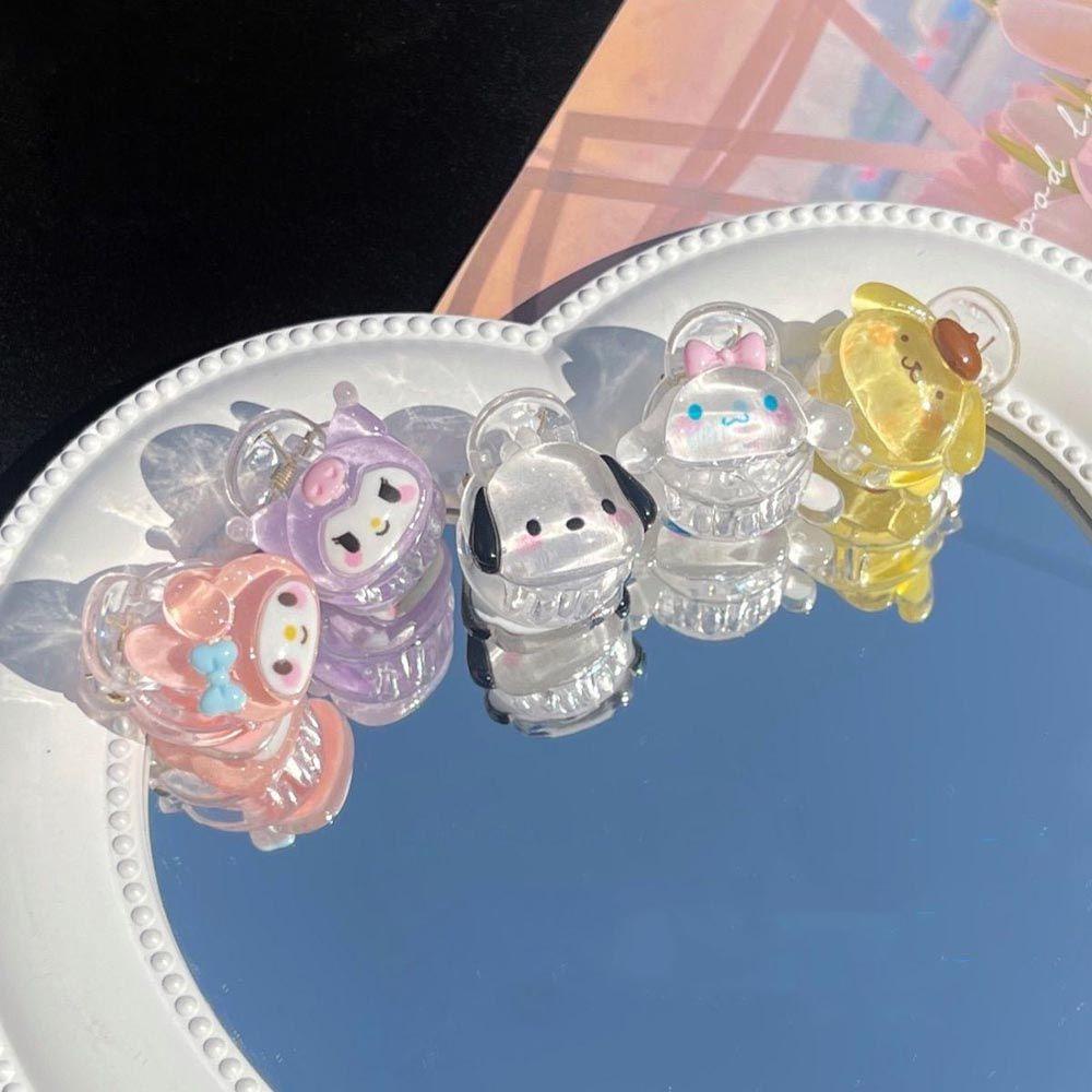 Agustina Wanita Cakar Rambut Hiasan Kepala Sweet Kuromi Melody Cinnamoroll Dog Kecil Ponytail Holder