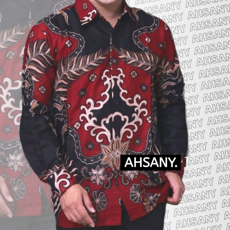 Kemeja Batik Pria Lengan Panjang Halus Katun Seragam Acara Keluarga Hajatan Kantor Kondangan Formal Casual Rapi Nyaman Murah Shopee Cod