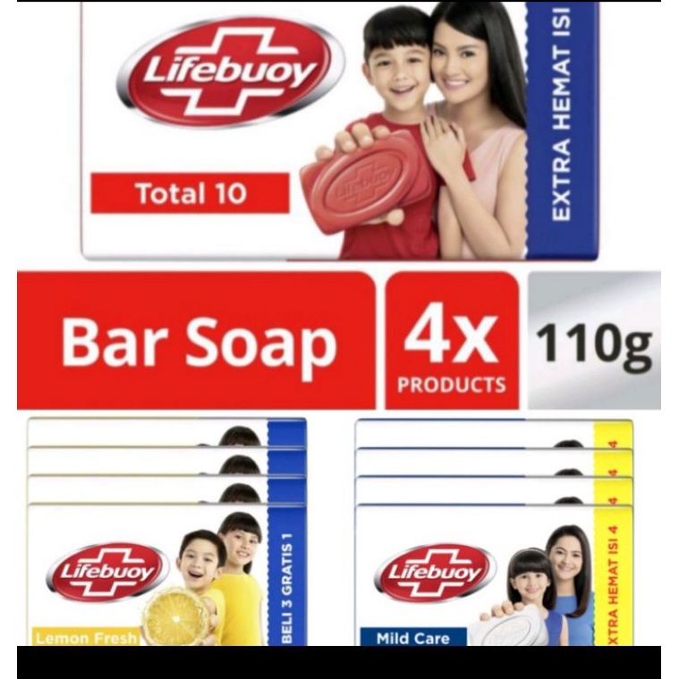 sabun lifebouy batang 110gr isi 4pcs