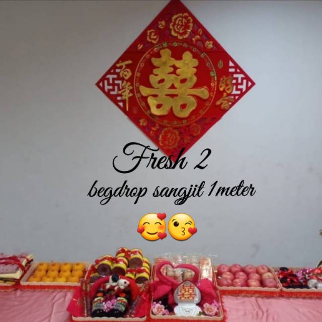 Tempelan dekorasi sangjit Zumbo 1meter / begdrop sangjit / tempelan sangjit