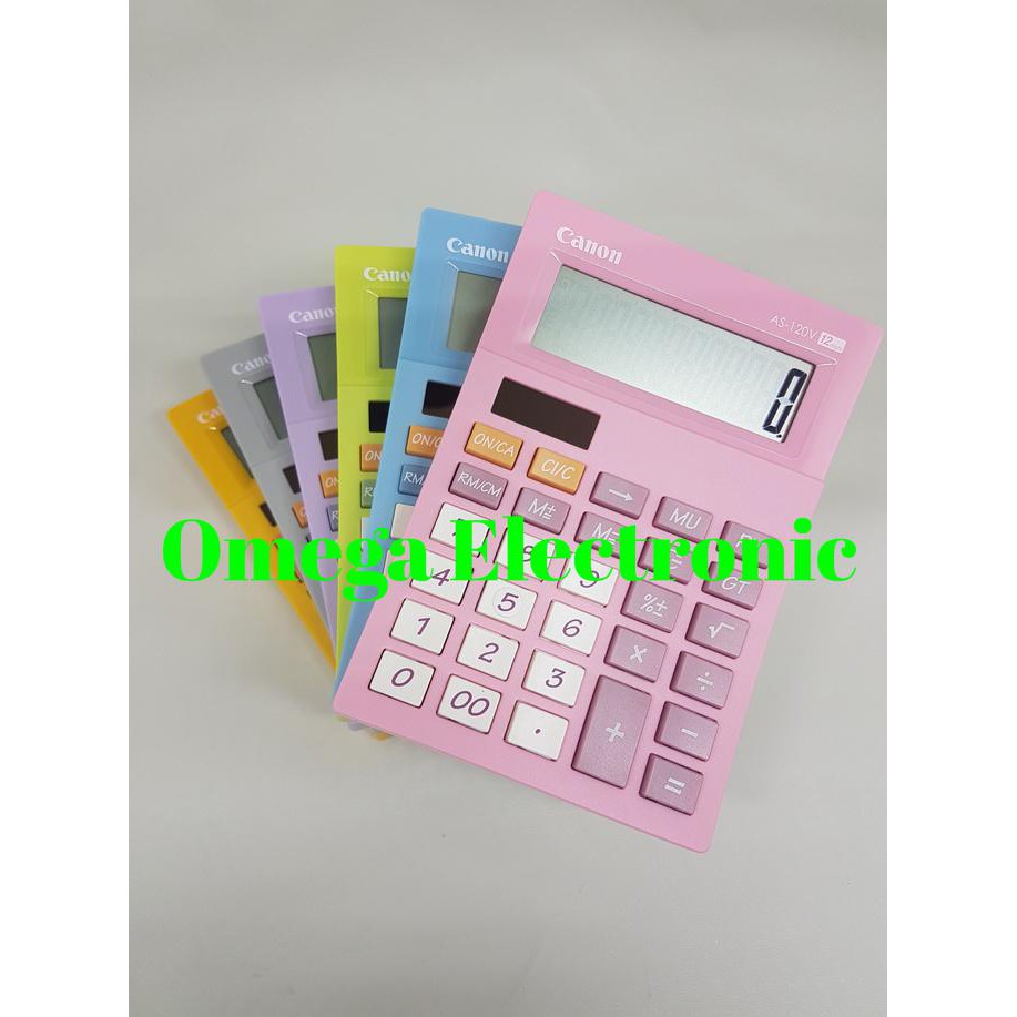 

CANON AS-120V CALCULATOR DESKTOP KALKULATOR STYLISH WARNA COLORFUL AS - CUCI GUDANG LHOOO