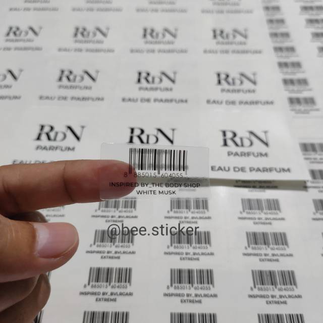 

STICKER LABEL KEMASAN PRODUK TRANSPARAN 1000 PCS + LAMINASI GRATIS POTONG GRATIS DESIGN