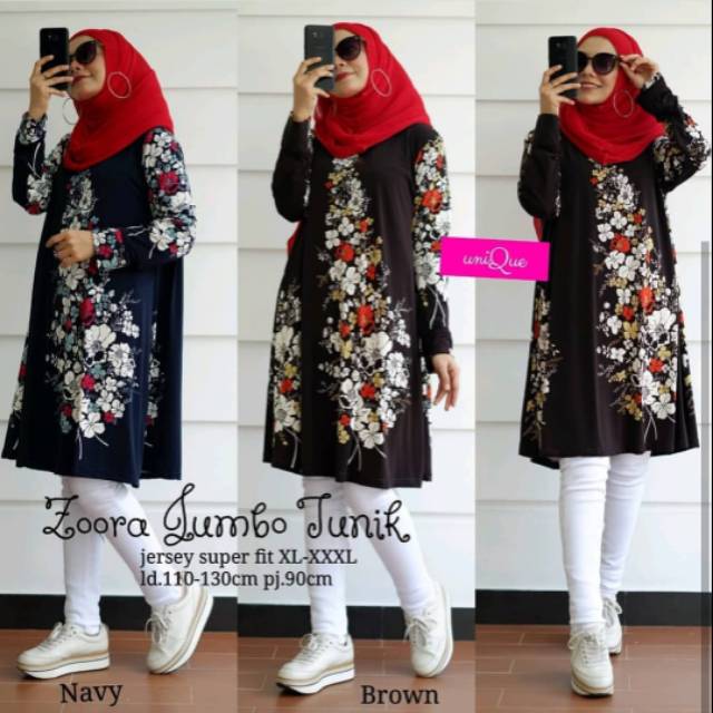 Zoora Jumbo Tunik, Tunik Jumbo, Baju jumbo wanita, baju wanita bigsize, baju wanita terbaru