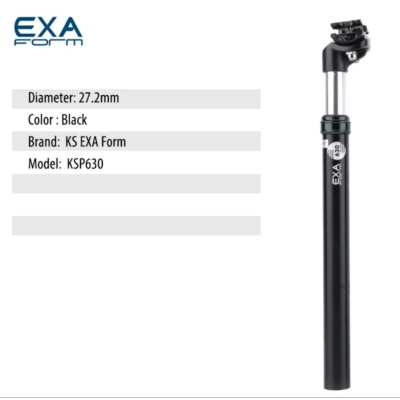 KS EXA Form Seatpost 27.2 mm Suspension Shock Absorber Seatpost Sepeda 27.2mm