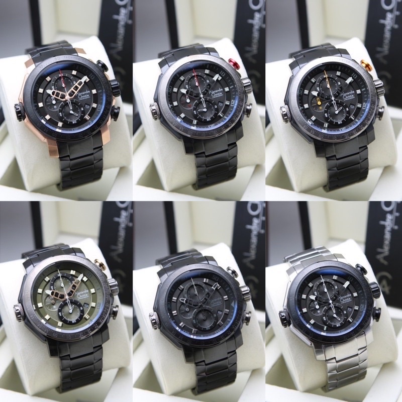 JAM TANGAN PRIA ALEXANDRE CHRISTIE AC6565 AC 6565 STRAP RANTAI