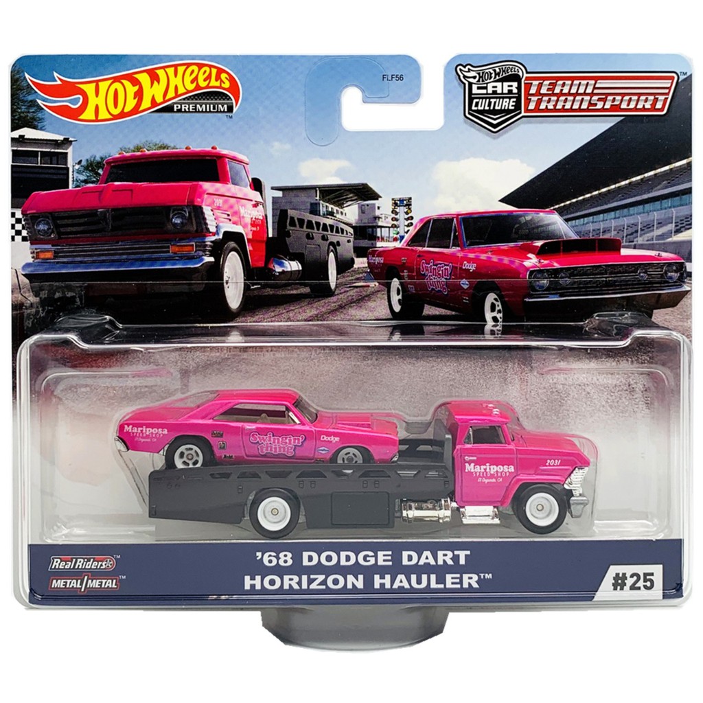 TT25 68 DODGE DART HORIZON HAULER Pink Team Transport Premium HW Diecast Hot Wheels