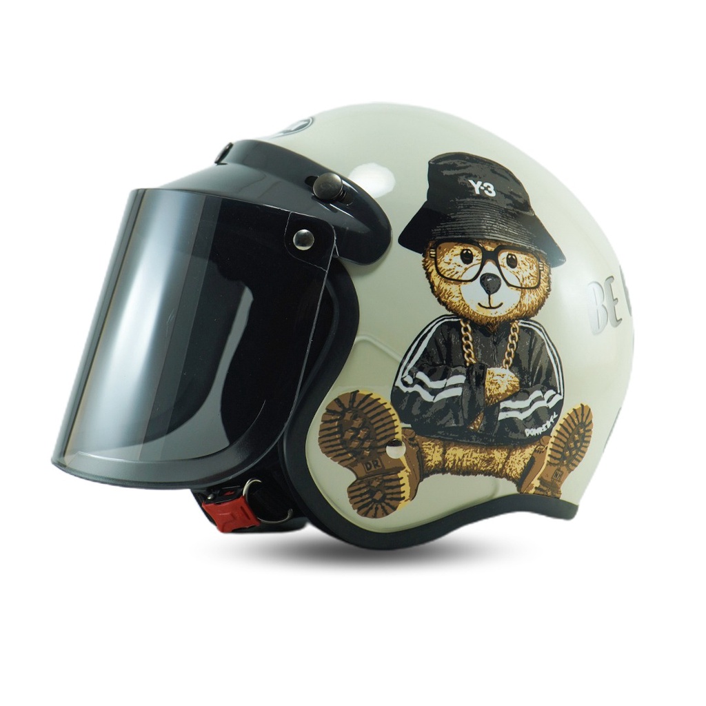 Helm Bogo Dewasa Pria Wanita Motif Bear Terbaru SNI