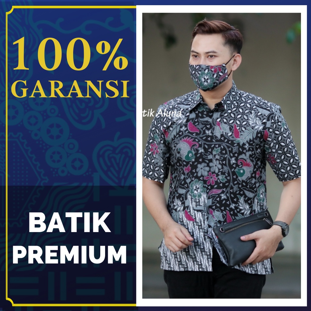 [ NEW MOTIF ] Batik Halus Lengan Pendek Pria Batik Premium Kemeja Batik Pria Lengan Pendek Modern