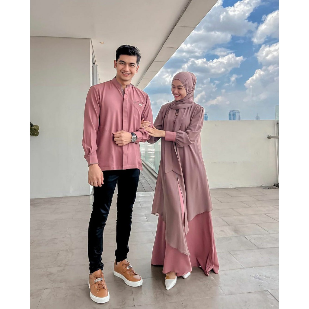 PROMO LEBARAN!! BAJU COUPLE MUSLIM COUPLE RIA RICIS TERMURAH DAN TERBARU BAJU PASANGAN MUSLIMAH GAMIS SYAR'I BAJU COUPLE MUSLIMAH