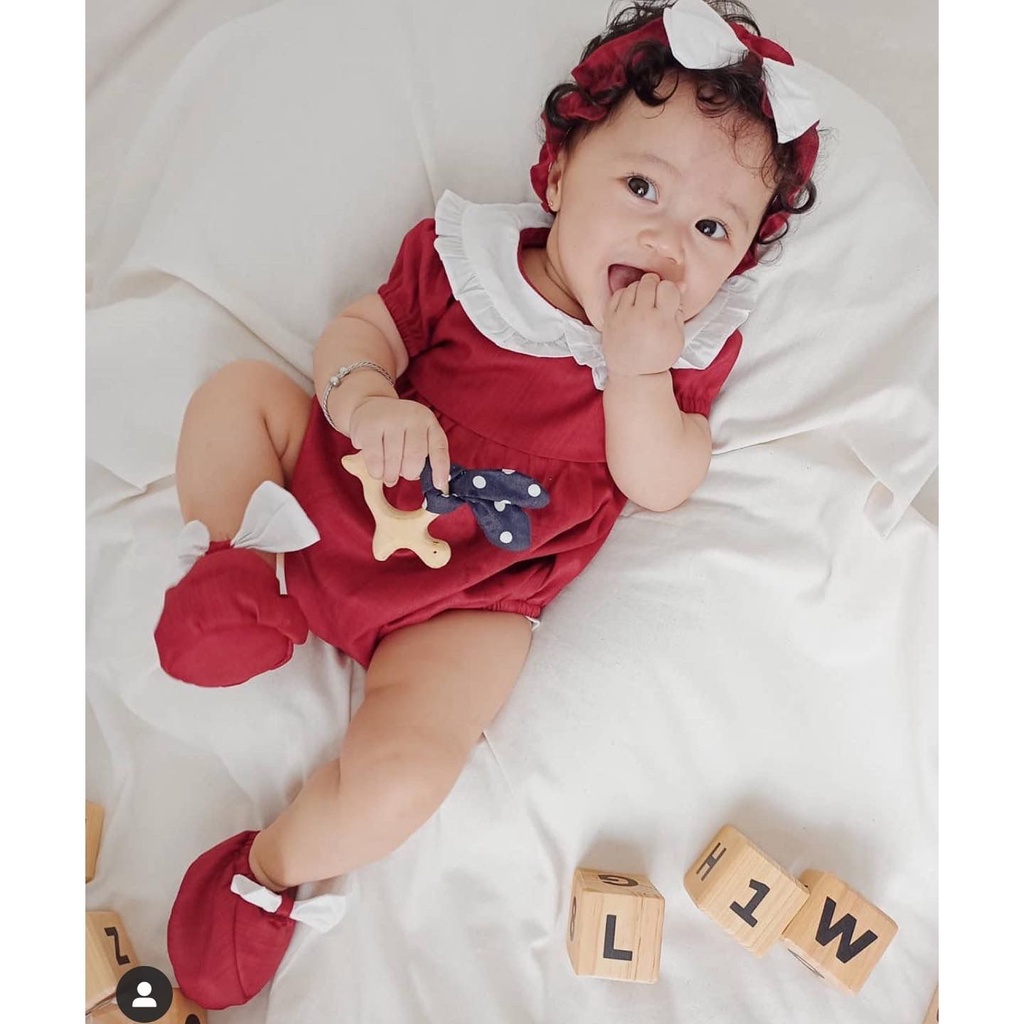 SHAHIA CELLY ROSA JUMPER SET Baju Bandana Sepatu Pergi Lucu Fashion Anak Bayi Perempuan Cewek Terbaru Terlaris