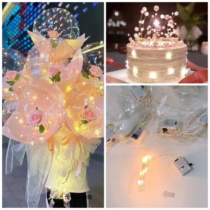 Lampu Kawat LED 1 Meter 2 Meter Fairy Light Tumblr Dekorasi Lampu Hias Outdoor dan Indoor