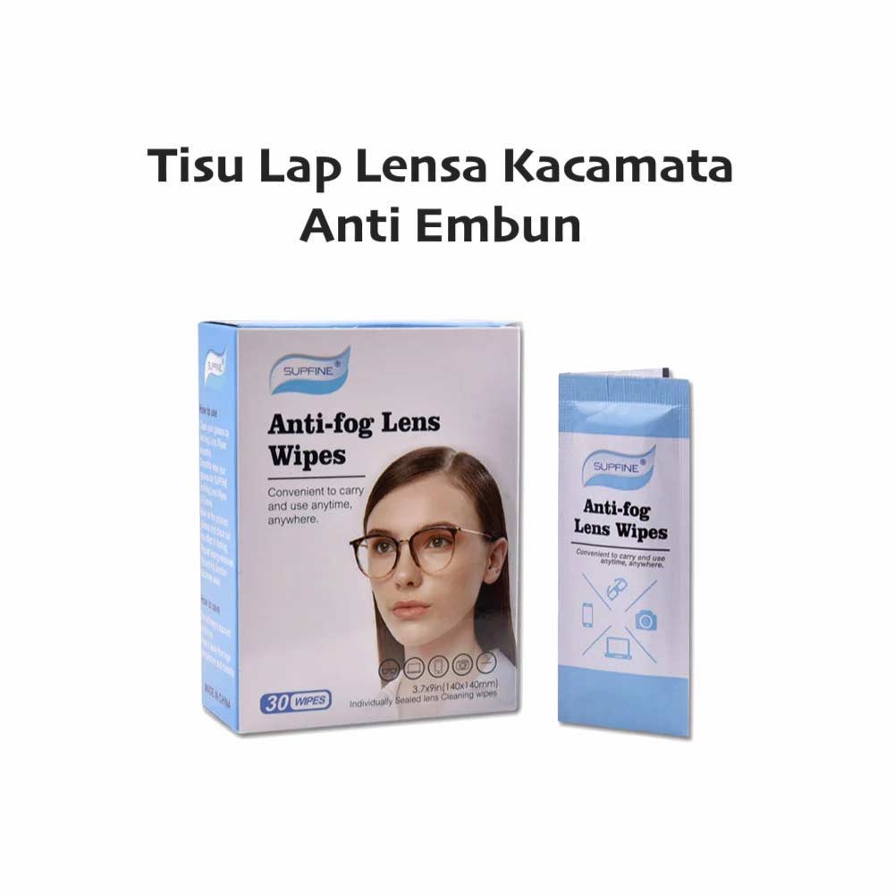 30 Pcs Tisu Anti Fog / Embun Lensa Kacamata &amp; Kamera - Fog Wipes Glasses - SUPFINE