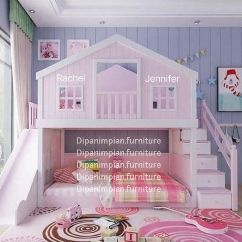 Dipan tingkat anak -Tempat tidur tingkat anak-Ranjang tidur tingkat