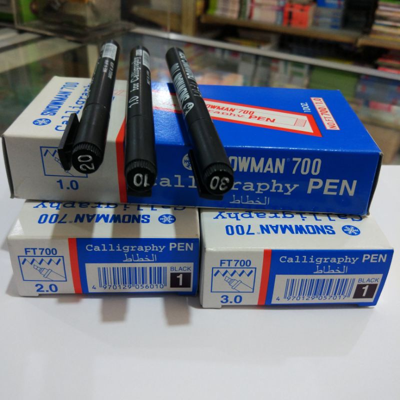 

Drawing Pen kaligrafi No 1,0., No 2,0 dan 3,0 mm.. untuk latihan menulis kaligrafi dengan mata pena miring