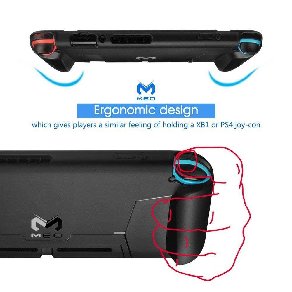 Hot Promo ! MEO Casing TPU Grip Handle with Game Card Slot Storage Nintendo Switch