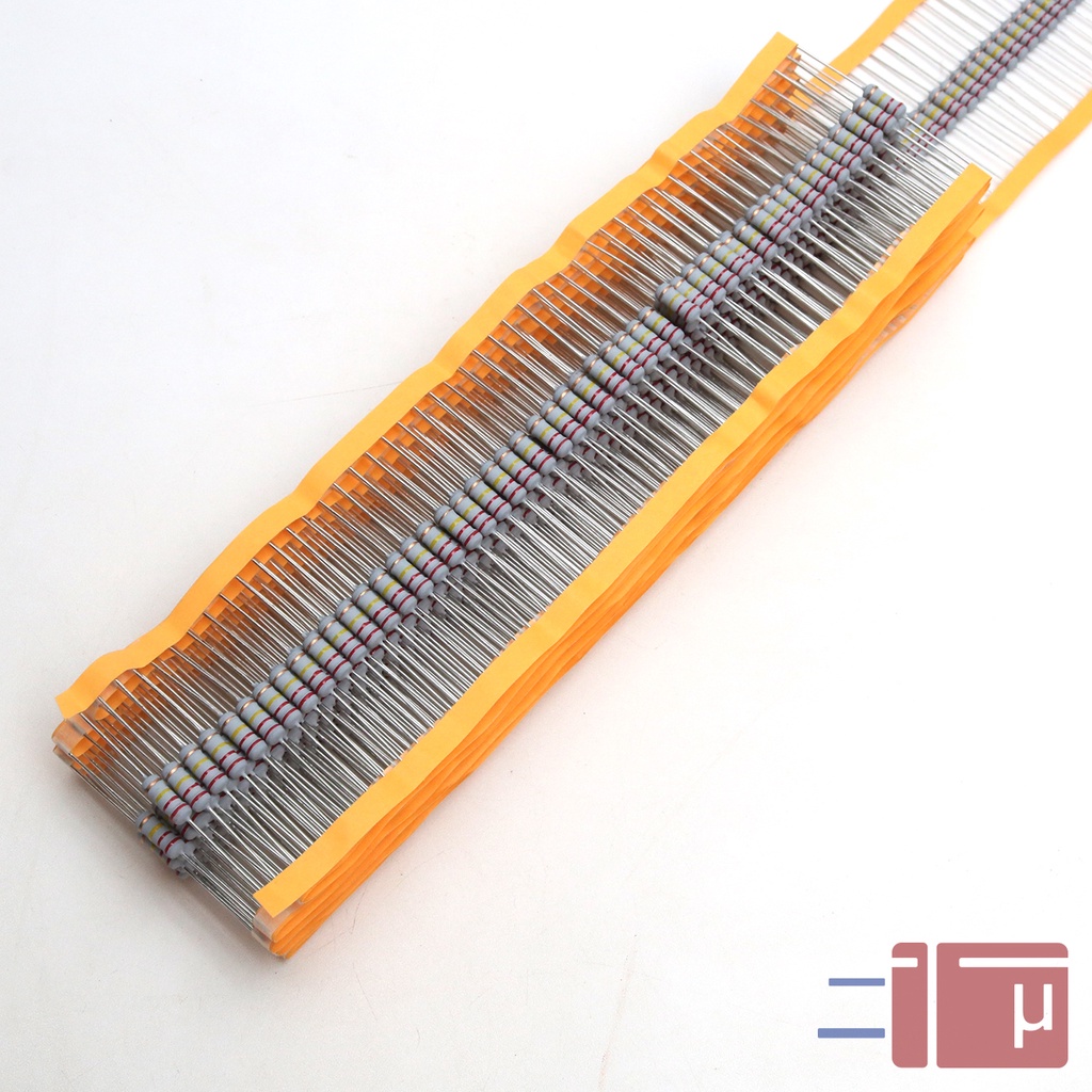 x10 Resistor 220K 1W Metal Oxide 5% Taiwan Kaki Tembaga