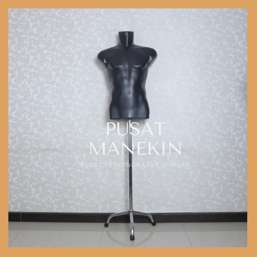 Manekin Pria Otot Hitam Kaki Besi | Manekin Cowok | Manekin Pria Dewasa Setengah Badan