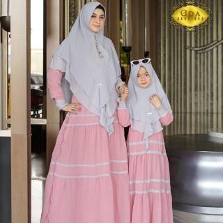  Gamis  Syari  Khimar  Ceruty Mom Kids Baju  Gamis  Ibu Dan  