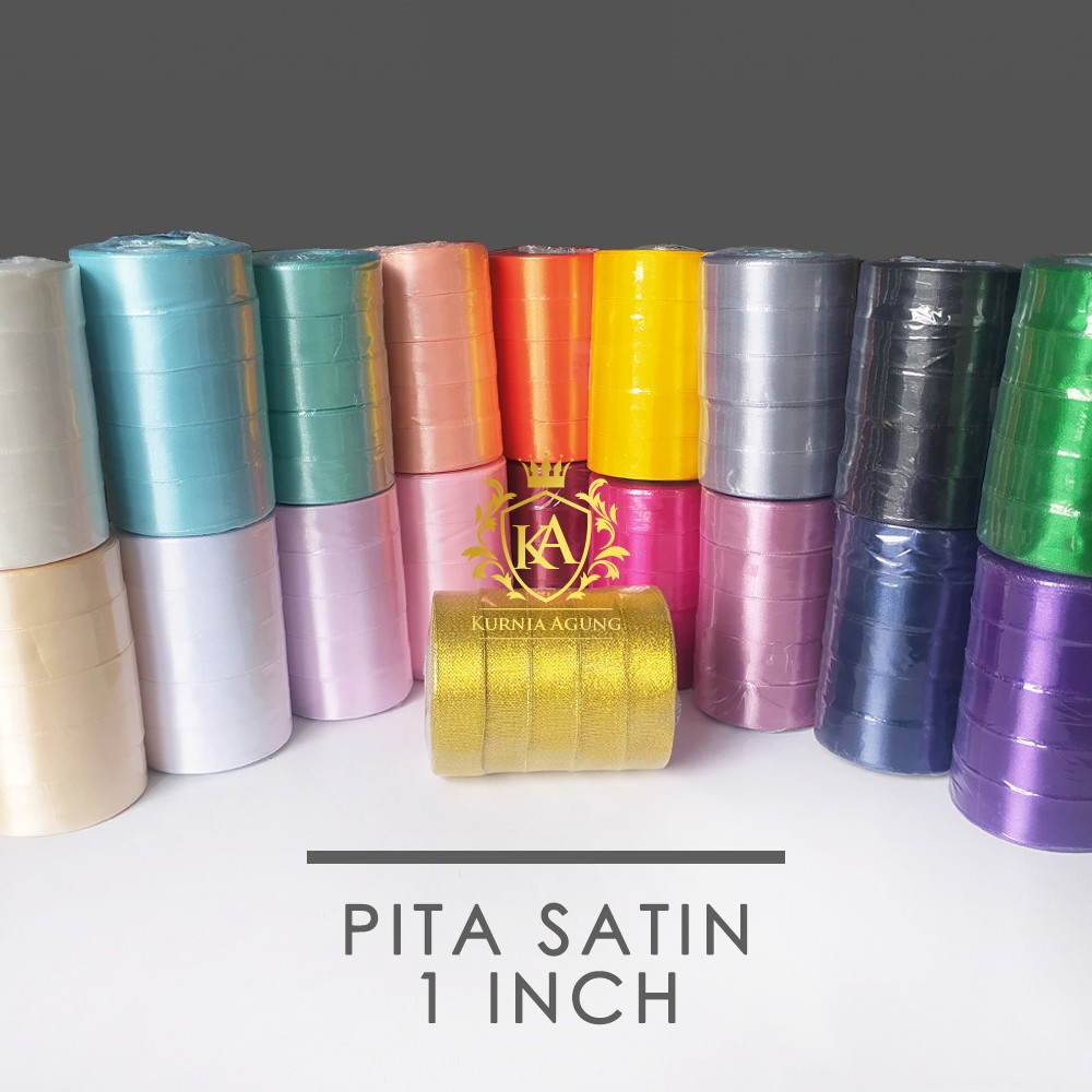 Pita Satin Eagle impor Taiwan Ukuran 2.5cm / 1 Inch souvenir kado murah Dijual Per Roll